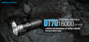 Imalent DT 70 Taschenlampe 700 Meter 16000 LM Lumen Cree XHP70 4 x 3000mAh 18650