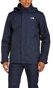 Men's Fleece Jacket Blue L Hooded Hiking Outdoor Travel Winter Warm Gents Modern