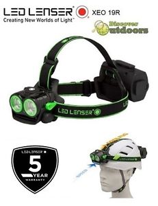 New LED Lenser XEO19R Black & Green Clam Head Torch 2000 LUMENS - Genuine Seller