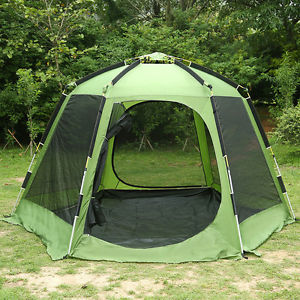 New 5-8 Person Family Instant Tent Hiking Camping Outdoor Waterproof Free open
