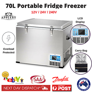 70L Portable Fridge Freezer Camping Car Caravan Boat Ice Cooler Refrigerator New