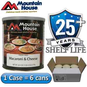 6 #10 Cans Case - Mountain House Macaroni & Cheese Case  - Freeze Dried Food