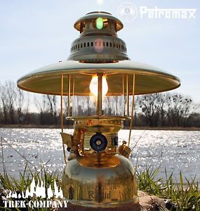 Petromax HK 500 Lampe Starklichtlampe messing mit Lampenschirm