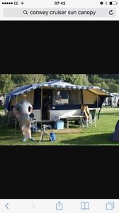 Conway Cruiser SUN CANOPY For A folding Camper Trailer Tent Blue