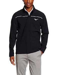 Tg Medium| Mizuno-Giacca impermeabile da uomo, colore: nero/nero, taglia: M