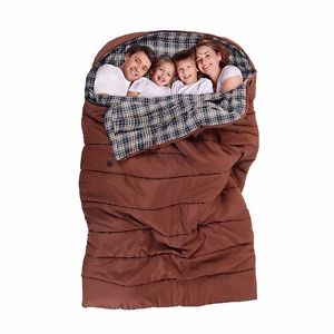 Sleeping Bag Outdoor Comfort Tour - 15 Degree 2-3 Person, Brown, 220 cm Tall 140