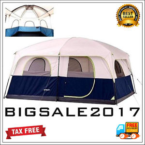 Extra Large Outdoor Family Tent Camping 10 Person 2 Room Cabin Trail Travel FAST