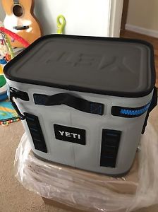 NEW Yeti Hopper Flip 12 Portable Cooler Fog Gray/Tahoe Blue YHOPF12G soft sided