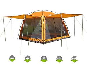 Hasika 8 x 8 Instant Screened Canopy-Orangenot include outside poles