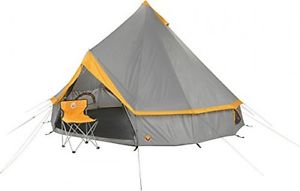 Grand Canyon Indiana - Round Tent ( 8-person Tent), Grey/orange, 302022