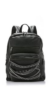 Ash Women's Chain Backpack, Black, One Size