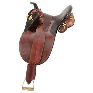 Australian Outrider Stock Poley Saddle w/ Horn XLarge 19" Brown