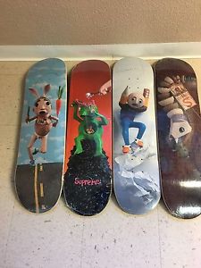 Supreme X MIKE HILL SkateBoard Decks Complete Set of 4 New Sealed SS17 Sold Out