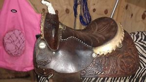 14.5 Martha Josey Circle Y Barrel Saddle