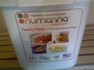 NUMANNA SURVIVAL FOOD FAMILY PACK BUCKET - 144 SERVINGS - GMO FREE- SHIPS FREE