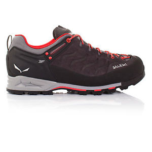 Salewa Mountain Mens Grey Black Lace Up Outdoors Walking Hiking Shoes