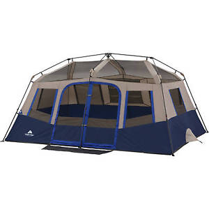 Ozark Trail 10 Person 2 Room Instant Cabin Tent Outdoor Camping Shelter Picnic