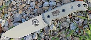 ES5PDT ESEE Model 5 Desert Tan 1095 Carbon Blade Micarta Handles Kydex Sheath US
