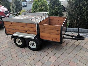 trailer, 6 birth tent and camping table. job lot