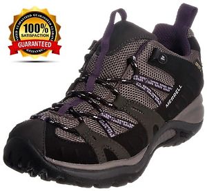 Merrell Siren Sport, Women's Lace-Up Hiking Shoes - Blk/Perfect Plum, 5.5 UK