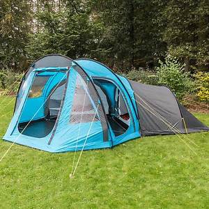 skandika Drobak 6 Man-Person Family Tunnel Tent with Sewn-in Groundsheet New