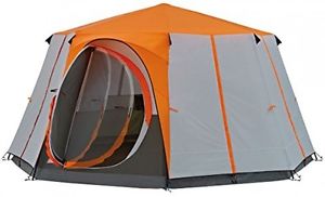 Coleman Cortes Octagon 8 Tent - Orange/Grey
