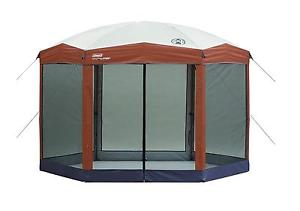 Coleman 12 x 10 Instant Screen Canopy House Camping Shelter Shade Tent Doors New