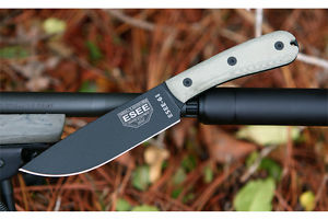 ES6HM ESEE Modified Handle Green Micarta 1095 Carbon Blade Leather Sheath USA