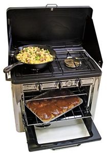 Camp Chef Camping Outdoor Oven With 2 Burner Camping Stove