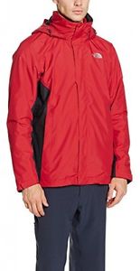 Men's Fleece Jacket Red L Hooded Hiking Outdoor Travel Winter Warm Gents Boys UK