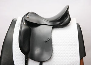 USED PRESTIGE LUCKY 16 34 (MW) BLACK DRESSAGE SADDLE