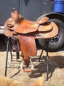 16" Rockin T / Jim Taylor Custom Reining Saddle