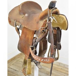 Used 14.5" Marty Byrd Saddle Shop Roping Saddle Code: U145MARTYBYRDRO