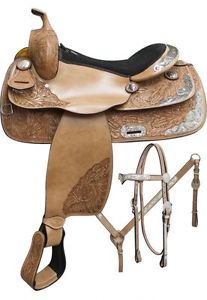 SHOW SADDLE 17" with black suede seat with tack set