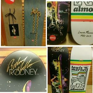RARE Rodney Mullen signed deck & Lewis Marnell tribute deck SKATEBOARD DECKS