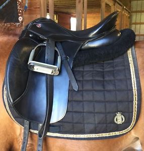 BLACK KIEFFER FREESTYLE EXCLUSIV 17 INCH BUTTER SOFT DRESSAGE SADDLE NR!