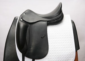 USED PRESTIGE D1D K 17M BLACK MONOFLAP DRESSAGE SADDLE