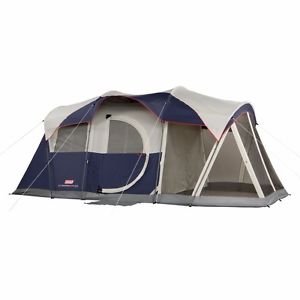 Coleman Outdoor Camping Elite Weather Master with LED Lighting System Cabin Tent
