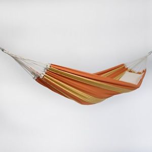 Orange Fabric Hammock Outdoor Indoor Porch Garden Travel Picnic Hanging Swing