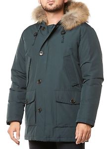 NUOVO HOX PARKA UOMO XU1900 GIACCA PIUMINO VERDE SCURO GREEN UOMO