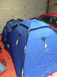 khyam biker tent C/w Sleeping Bags And Therm A Rest Mattress