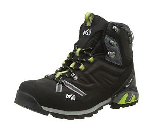 MILLET Mens Route Gtx High Rise Hiking Shoes Grey (Charcoal/acid Green) 7... NEW