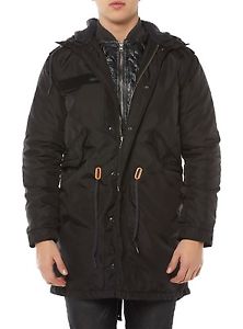 NUOVO ALPHA INDUSTRIES GIACCA UOMO FISHTAIL 2 IN 1 158144 NERO UOMO
