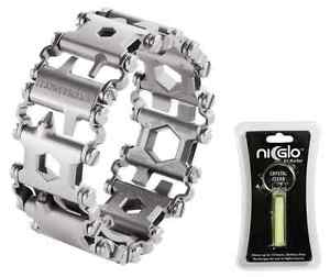 Leatherman Tread silber METRISCH Werkzeugarmband Tool & Ni-Glo Marker TOP EDC