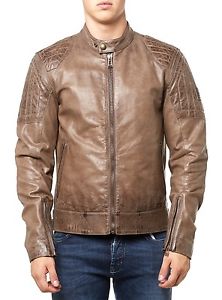 NUOVO BELSTAFF GIACCA DI PELLE UOMO 71020433 SCALO ALAGGIO CASTANO UOMINI