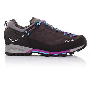 Salewa Mountain Womens Grey Black Lace Up Outdoors Hiking Walking Shoes