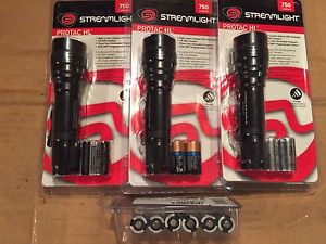3 NEW STREAMLIGHT PROTAC HL FLASHLIGHTS W/12 PACK OF 123 FREE SHIPPING