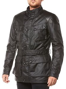 NUOVO BELSTAFF GIACCA DI PELLE UOMO 71050314 SPEEDMASTER NERO UOMO