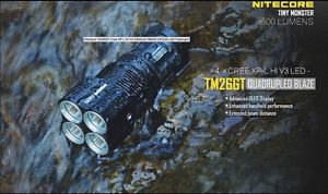 Nitecore TM26GT 2017er Modell > 700m NEU in OVP incl. 4 neuer Li-ion AKKUS ! NEU
