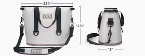 Yeti Hopper 40 Soft Sided Cooler Fog Gray/Tahoe Blue - Free shipping
